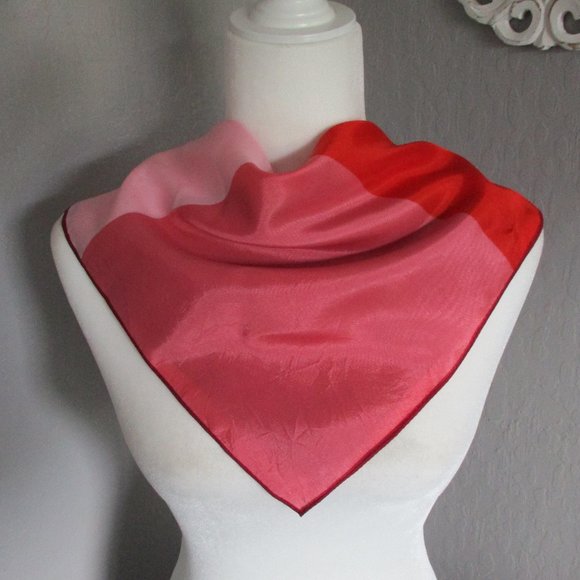 1970s passion pink color block scarf - Picture 5 of 7